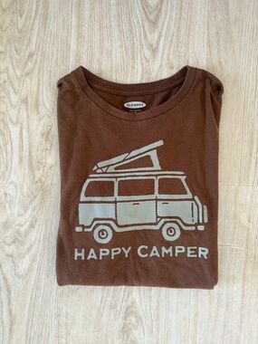 Old Navy Brown 'Happy Camper' Tee Size XS Women’s